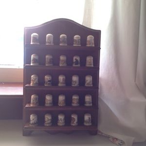 Avon woodland gold lined thimble collection